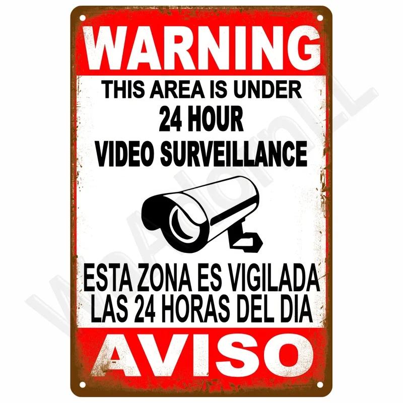 HD Metal Tin Sign Vintage Funny Danger  Warning Wall Decor Retro Shark Skeleton Rottweiler Cat Girls Only Sign for Home Bar Gar