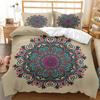 Bohemian Mandala Duvet Cover Set Twin Queen King Full Size,Blue Boho Chic Microfiber Bedding Set for Boys, Girls, Kids and Teens