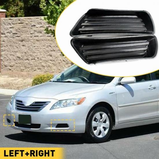 2Pcs Front Bumper Light Fog Hole Cover Waterproof For Toyota Camry 2007-2009 New