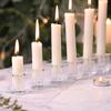 Taper Candle Holders,Glass Candlestick Holders,Clear Glass Candle Holders for Table Centerpiece,Wedding,Valentines Day,Party