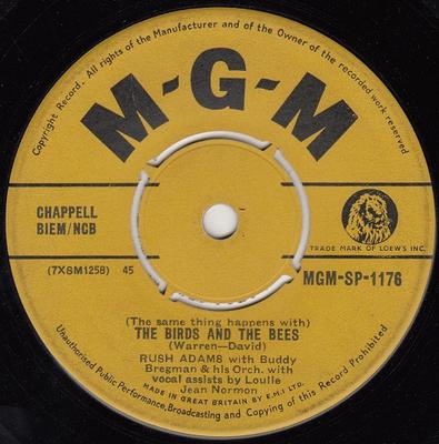 7inch Record RUSH ADAMS, THE BUDDY BREGMAN ORCHE - (The Same Thing Happens With) The B MGMSP1176 MGM Records 1956 UK Pop Used