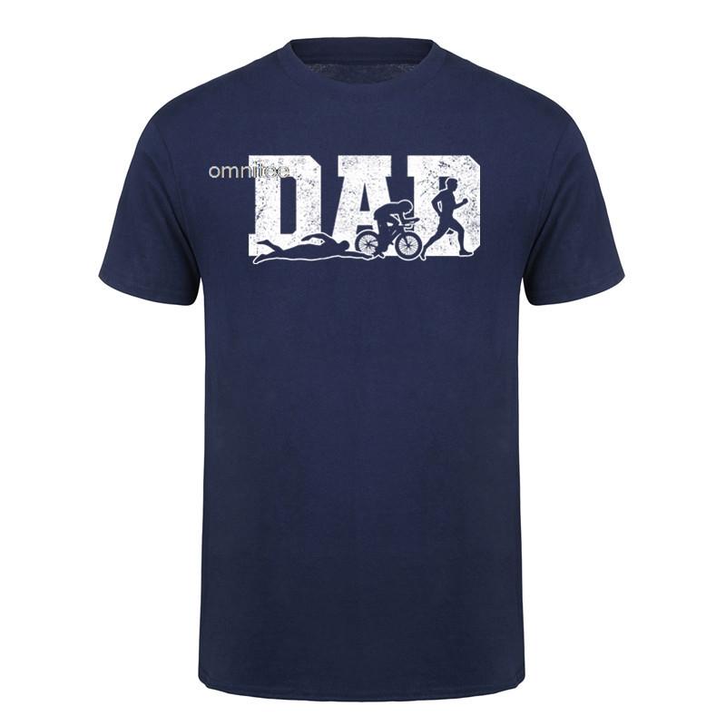 Funny Triathlon Design for Unisex Dad Swim Bike Run Triathletes TShirt Graphic Cotton Streetwear Short Sleeve Gift T Shirts HJ015
