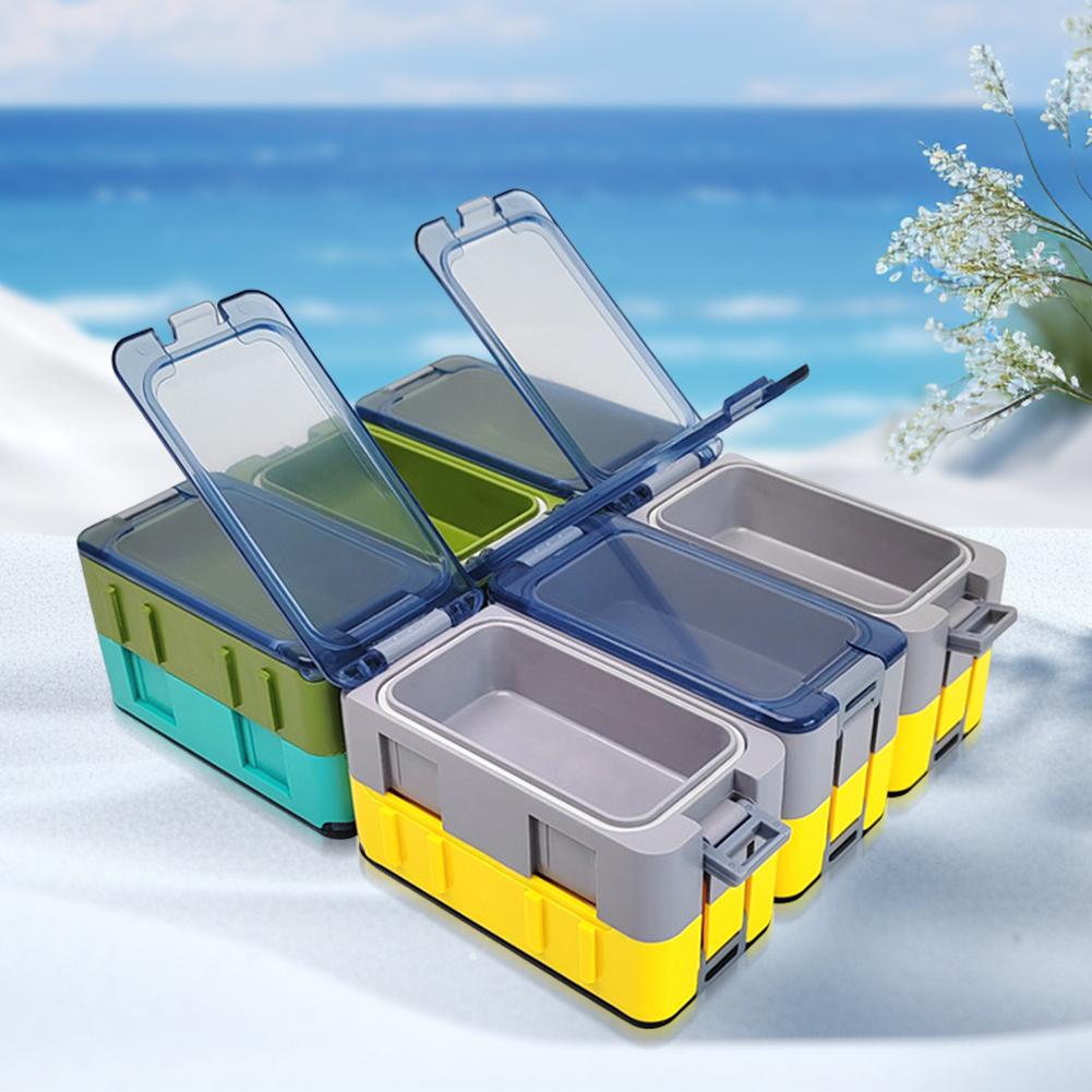 3Pcs Fishing Glow-in-the-dark Toolbox Fishing Storage Box Plastic Accessories Storage Box Hard Bait Container