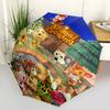 1 Stück Animal Crossing Automatischer Öffnungs-/Schließ-Faltbarer Tragbarer Regenschirm mit 8-Rippen-Struktur für Damen/Herren, Ganzjahresgebrauch 0901134