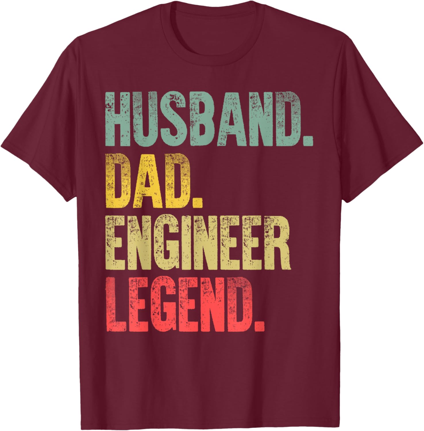 

Funny Vintage Shirt Husband Dad Engineer Legend Retro TShirt Retro Graphic Tee Men S