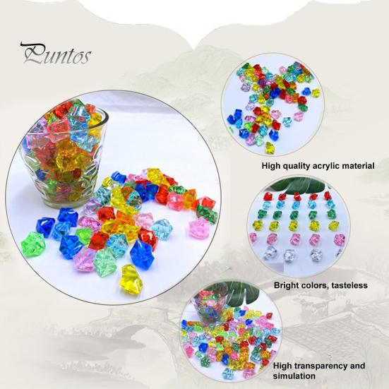 1 τσάντα αφρώδη ακρυλικό πολύτιμος λίθος Fishbowl filler Φωτεινό γυαλισμένο ρεαλιστικό ακανόνιστο σχήμα Γεμιστικά βάζων Ψεύτικες πέτρες πάγου