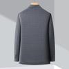 Men's Business Casual Plaid Jacket - Buttoned, Loose Fit, Lapel Style, Ideal for Spring & Autumn.