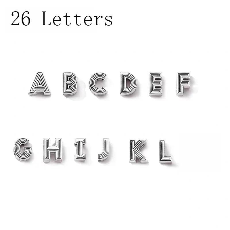 New Copper A-Z26 English Letter Bonded Beads That Can Be Freely Combined Are Fit For Flat Bracelets Diy Fine Jewelry