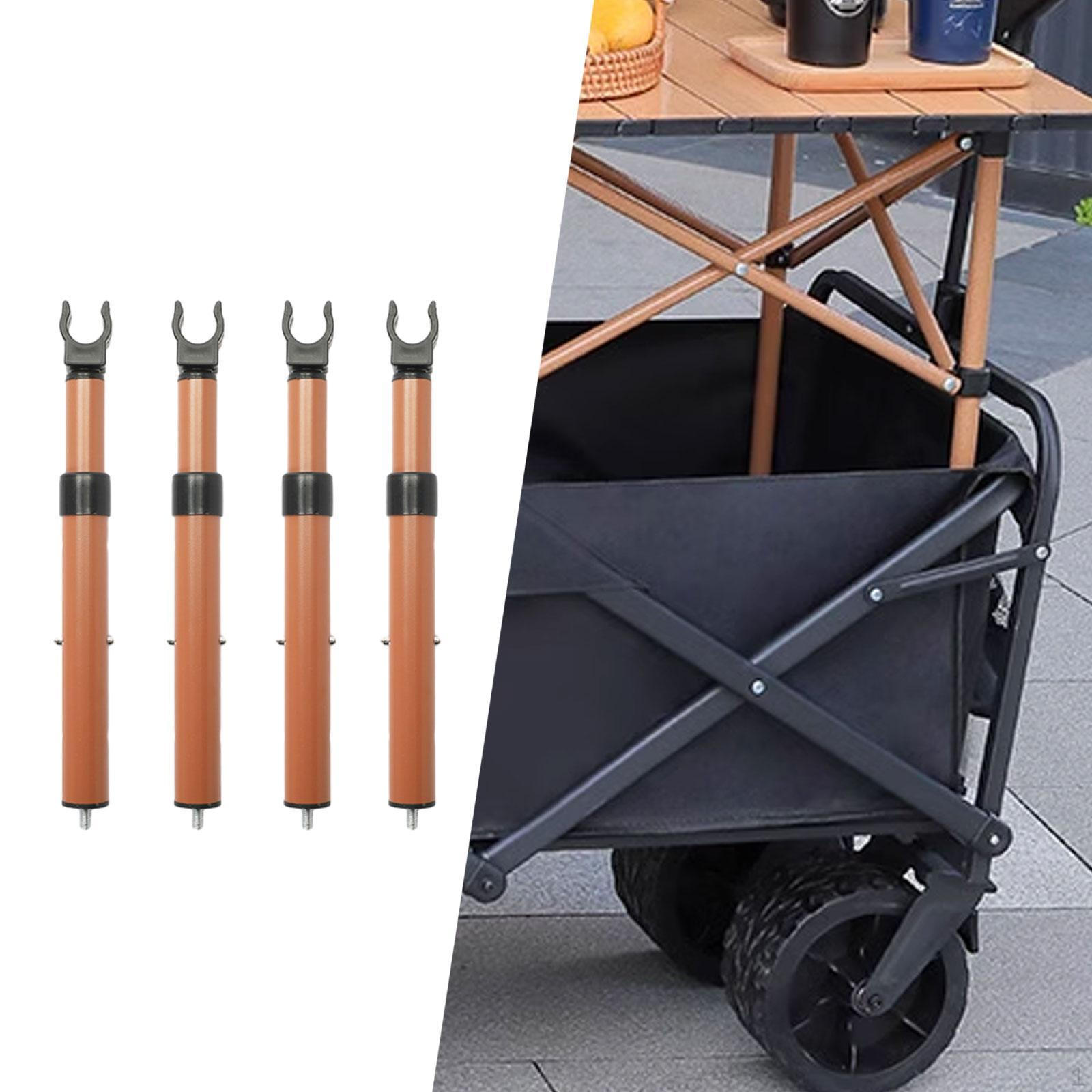 

4 шт. Подъемный кронштейн для опоры стола для кемпинговой тележки, прочный съемный держатель для увеличения высоты оранжевый