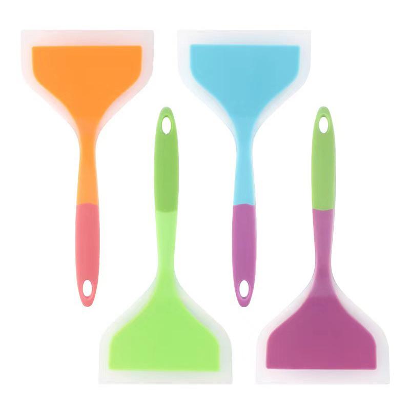 Multi-Purpose Non-Stick Pan Utensils - Silicone Egg Spatula, Wide Pancake Turner, And Egg Flipper For Cooking And Baking