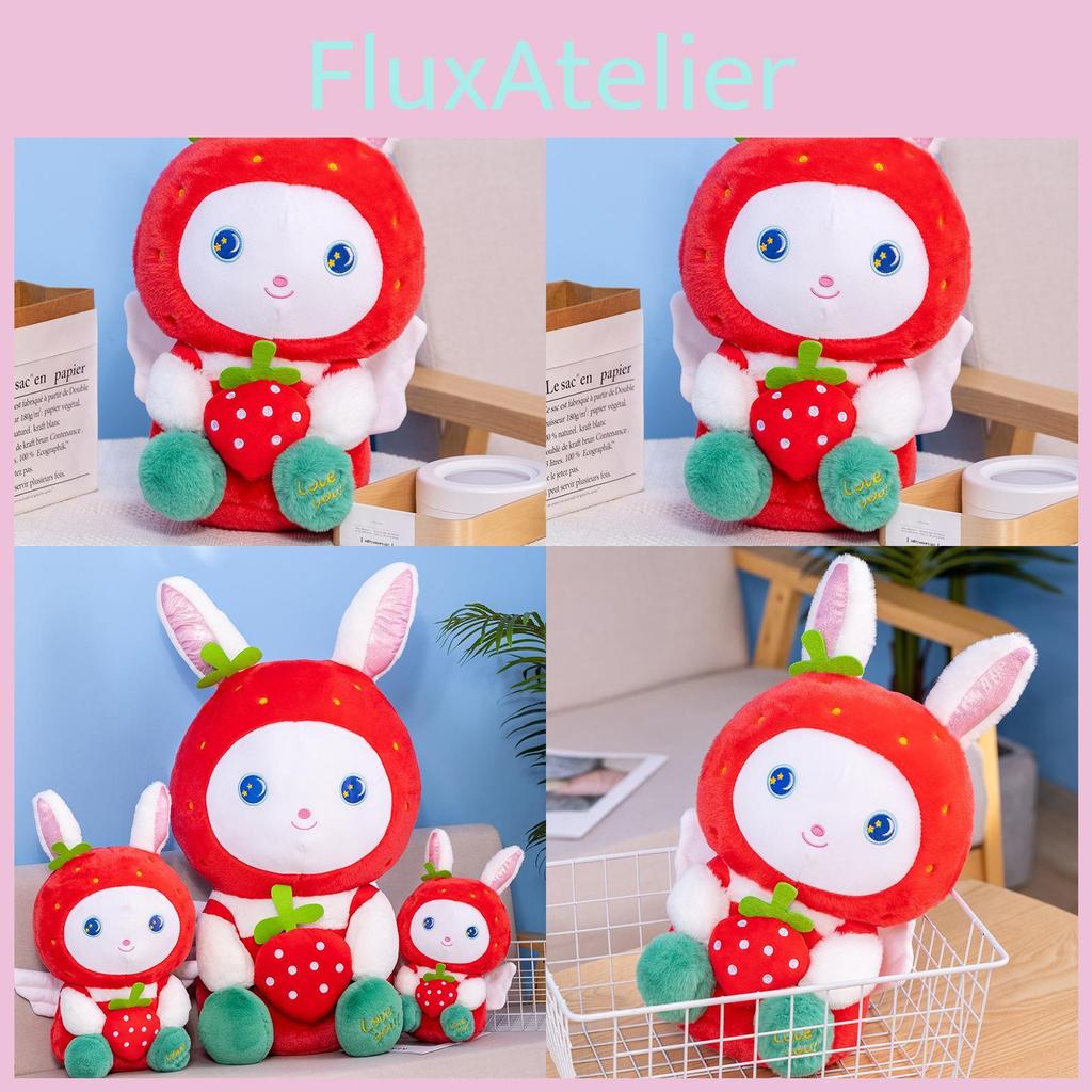 Fluffy Cute And Strawberry Rabbit Plush Toy Ideal Decorative Pillow Home For