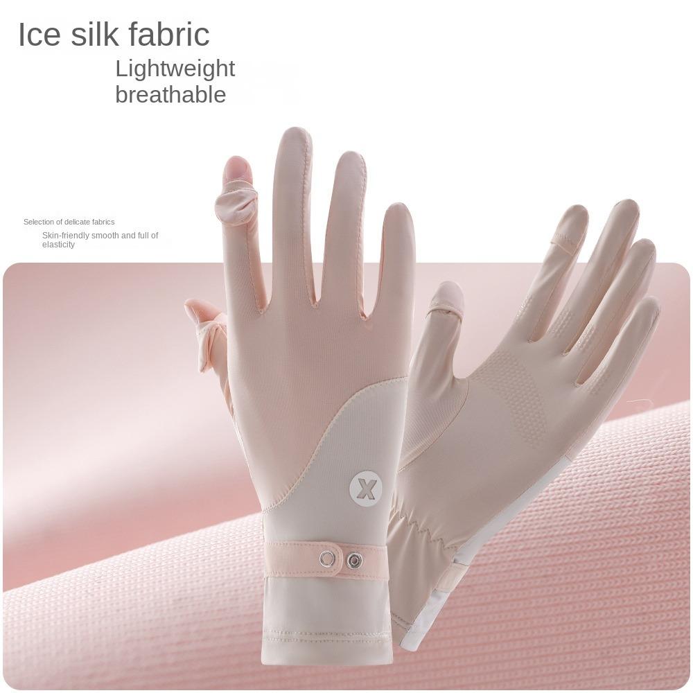 Ice Silk Sun Protection Riding Gloves Breathable Summer Driving Mittens  Summer