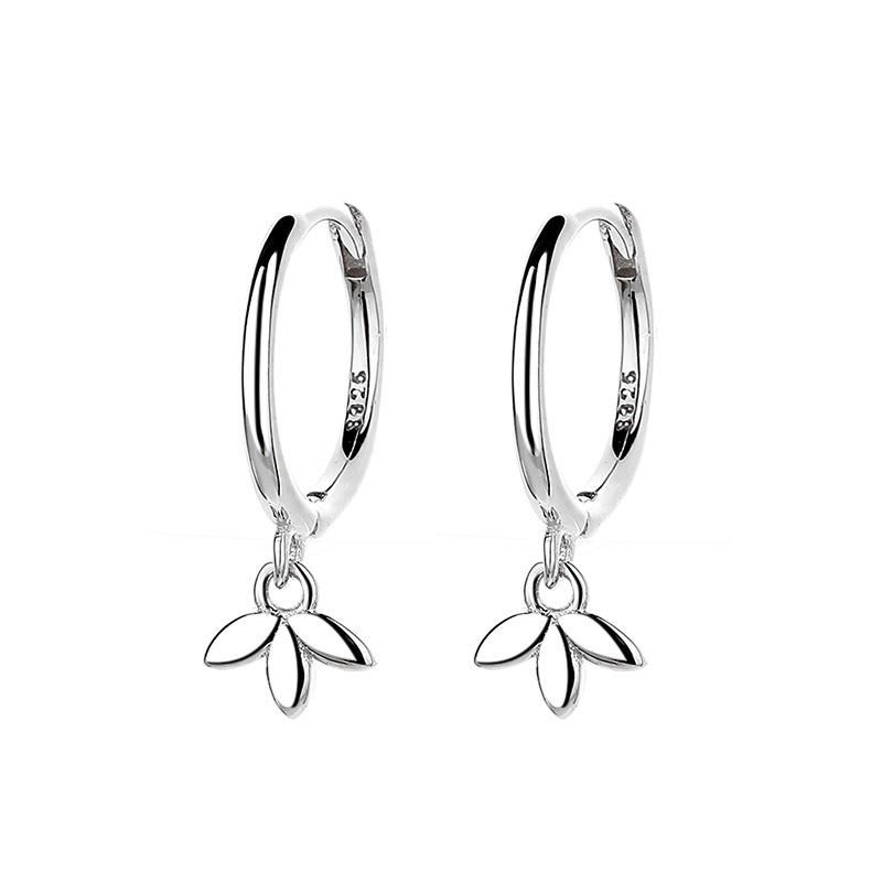 Plain Circle Simple And Generous Earrings Women'S Niche Design Sense Men'S Cross Love Ear Buckle Earrings Men