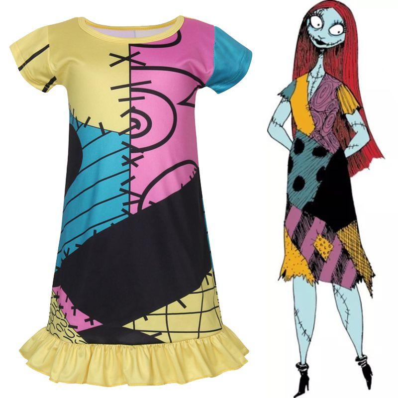 Enchanting Nightmare Before Christmas Sally Cosplay Costume For Girls Perfect For Halloween