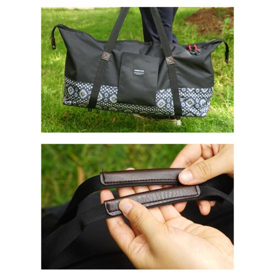 35L Camping Storage Bag with Pockets Large Capacity Waterproof Wear Resistant Cookware Picnic Camping Tote Bag Handbag