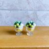 1Pcs Miniature Dollhouse Mini Tea Shop Honeydew Soda Hami Melon Ice Cream Cup Model Pretend Play Kitchen For Kids Toy Accessory