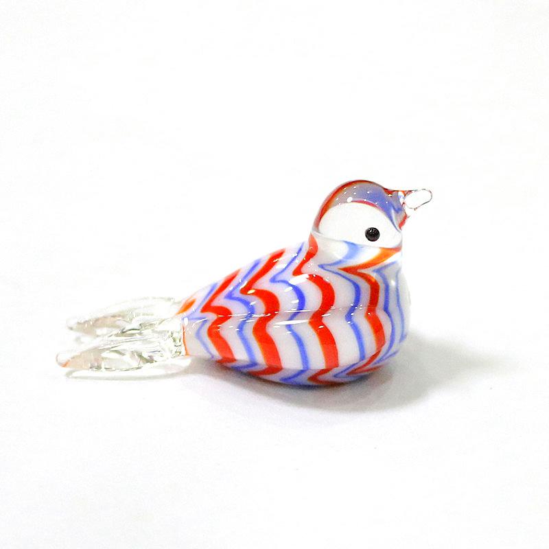 Miniature Murano Glass Bird Decorative Figurine Japan Style Home Fairy Garden Decor Accessories Lovely Handmade Animal Ornaments