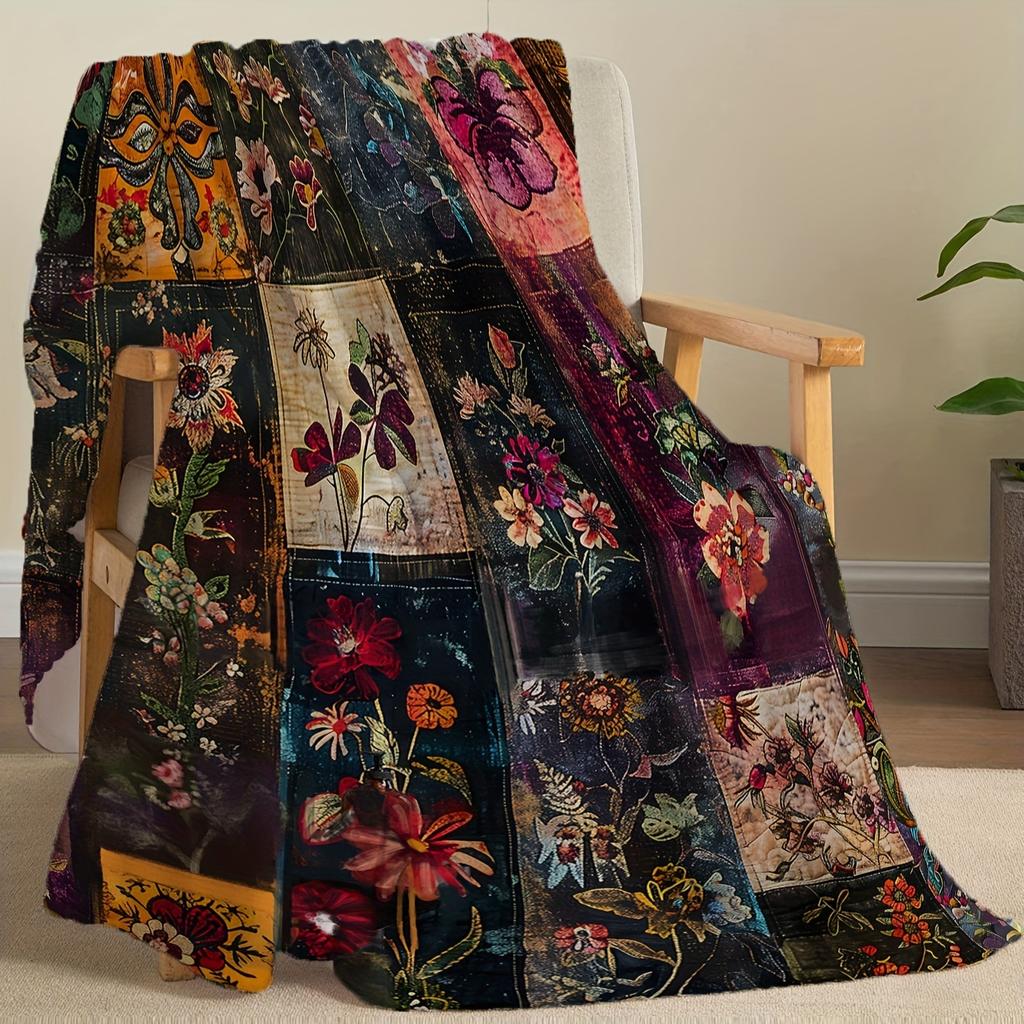 Vintage Flannel Blanket Soft Blanket Suitable Sofa Bed Office Trip Christmas Birthday Present