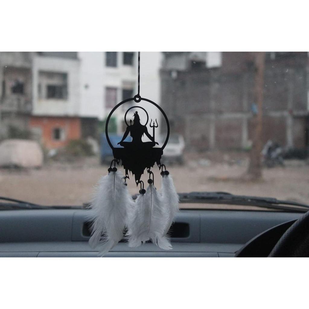 Acrylic Fancy Dream Catchers for Car Hanging Ornament | Elevate Car,Home,Office & Garden Decor | Divine God Elegance | Positive Vibes Mirror Decor