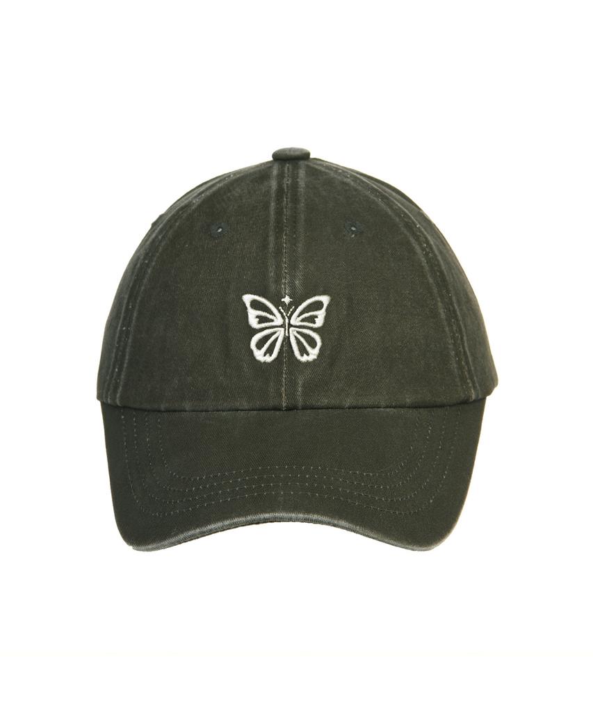 Nigaennikol Vintage Mini Butterfly Ball Cap_Khaki Cream