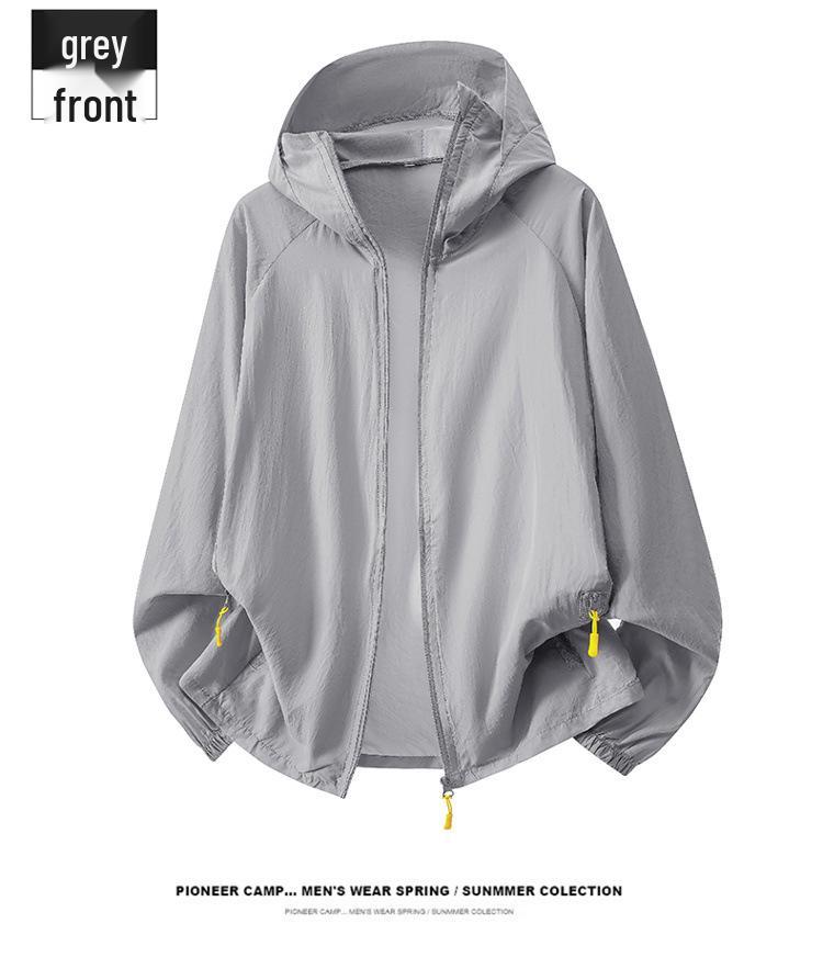 Unisex Ultra-Thin Ice Silk Hooded Quick Dry Sun Protection Wear