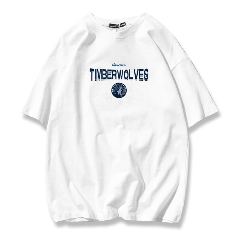

Timberwolves Same Training Clothes Edwards American Trendy Heavy T-shirt Summer Loose Basketball Sports Short Sleeves Pro Choice S