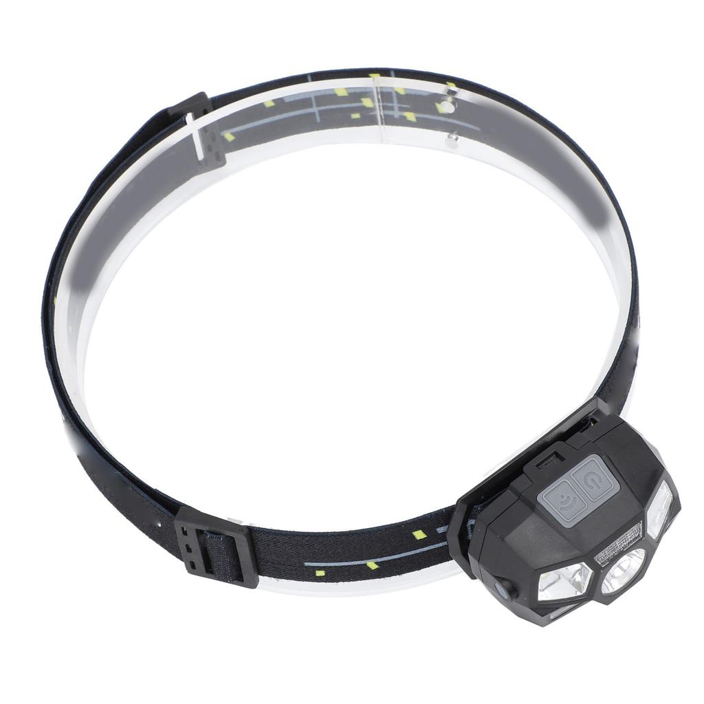 LED Head Lamp Flashlight USB Charging Strong Light Waterproof Motion Sensor Rechargeable Headlamp