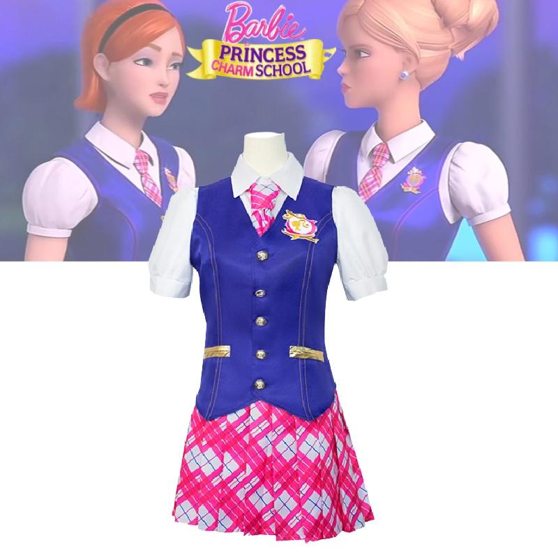 Barbie Charm Princess School Uniform Cosplay Costume For Women