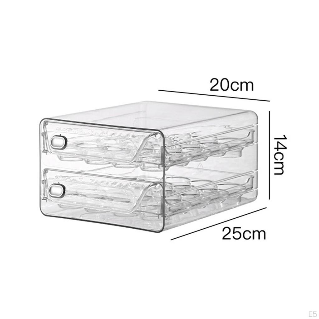 Layer Egg Storage Unit for Refrigerator, Stackable Container Eggs