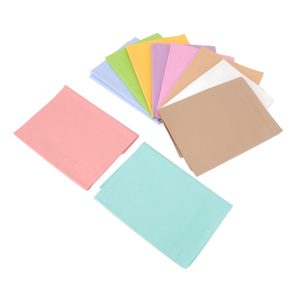 10 Stück Baumwoll-Quiltstoff Uni Köper Näh-Quiltstoffe für DIY Nähprojekte