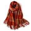 Milk camel pure wool scarf women's autumn and winter versatile thickened cashmere scarf new shawl dual-purpose