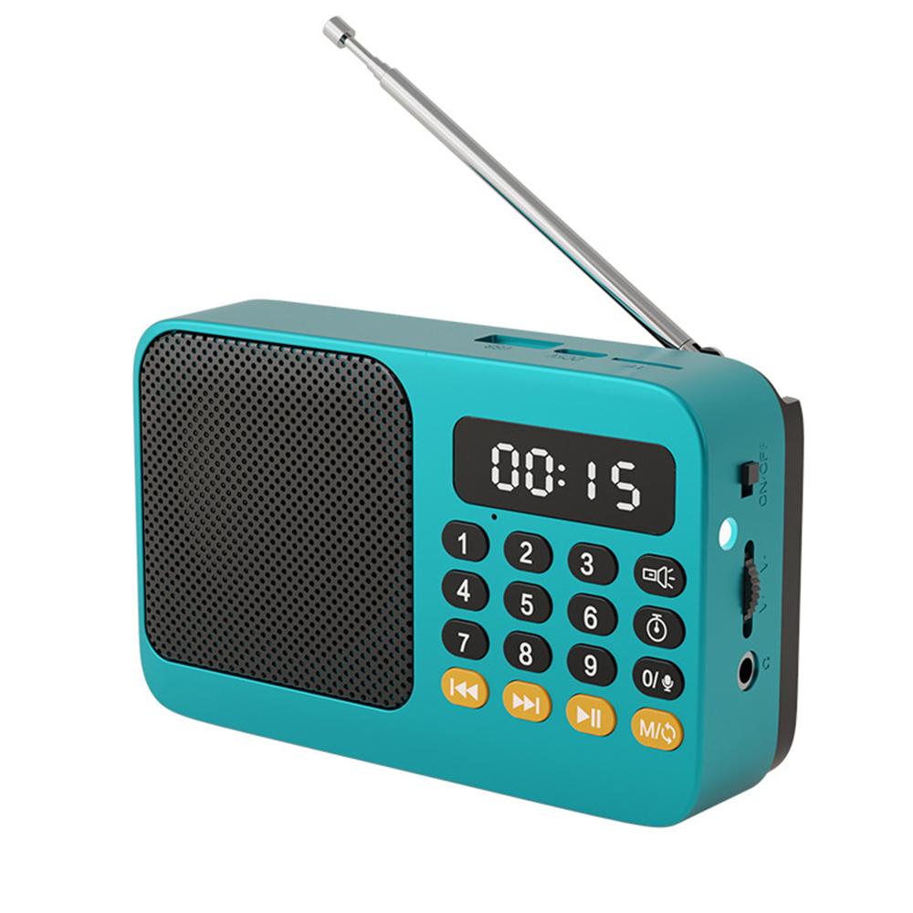 

Ручний цифровий FM USB TF MP3-плеєр з можливістю зарядки, портативне радіо, музичний плеєр, пристрої-динаміки, аксесуари з LED-дисплеєм, радіо синій