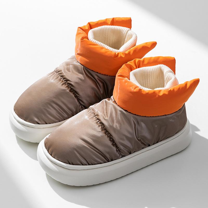 Medium High Top, Cotton Shoes, Waterproof Shoes, Warm Shoes, Contrasting Colors, Men's and Women's, Couple's Shoes, External Shoes, Non Slip Shoes