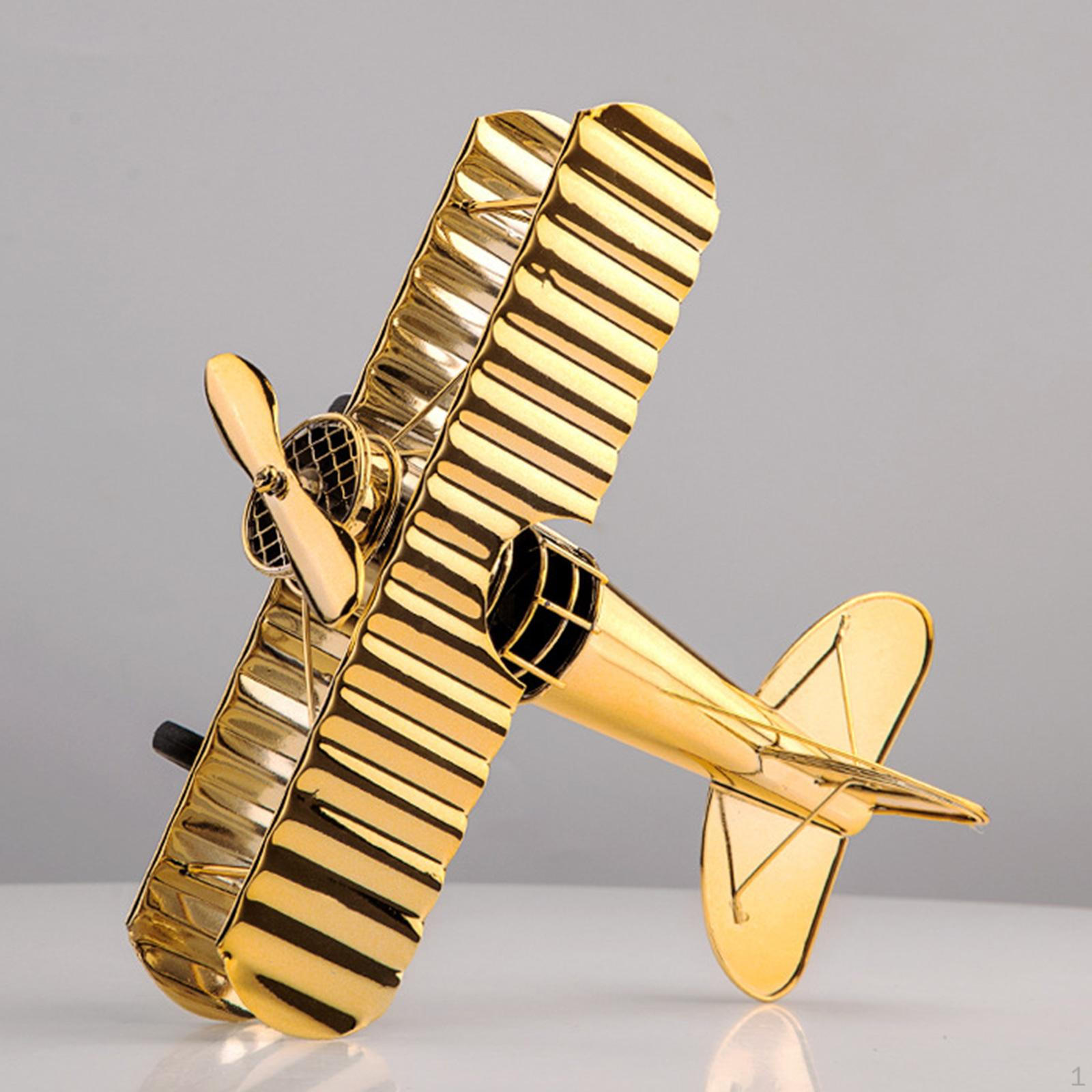 Модель самолета Планер Биплан Украшение Фото Реквизит Ретро Декор Украшения для Large gold