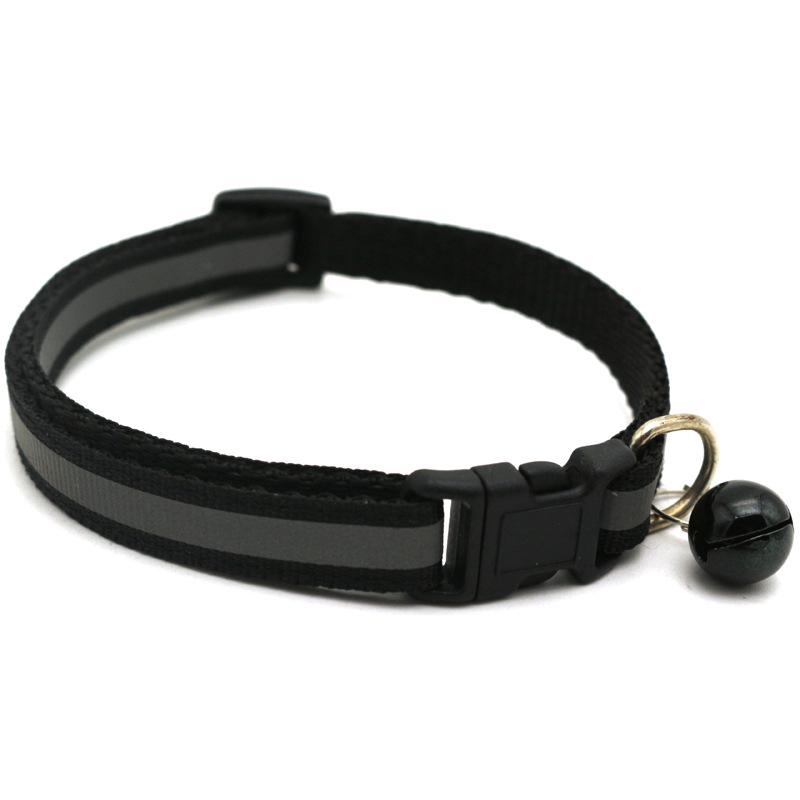 Reflective Adjustable Pet Collar with Bell for Small Dogs and Cats - Anti-Lost Design