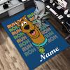 Custom Name Scooby Love Living Room Non-Slip Area Rug Soft Carpet for Bedroom Kids Playroom Sofa Office Home Decor Doormat