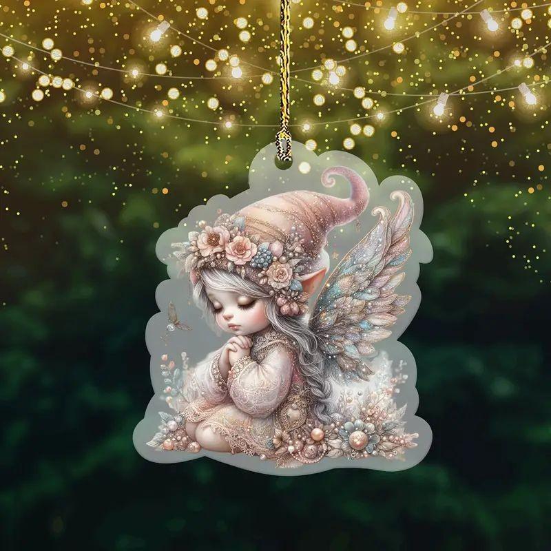 Fairy Cute Acrylic Car Hanging Ornament Colorful Cartoon Style Interior Decor Vehicles For
