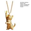 Cat Butterfly Pendant Necklace Cute Kitty Charm Necklace Women Kitten Necklace Gift for Wife Girlfriend Cat Lovers