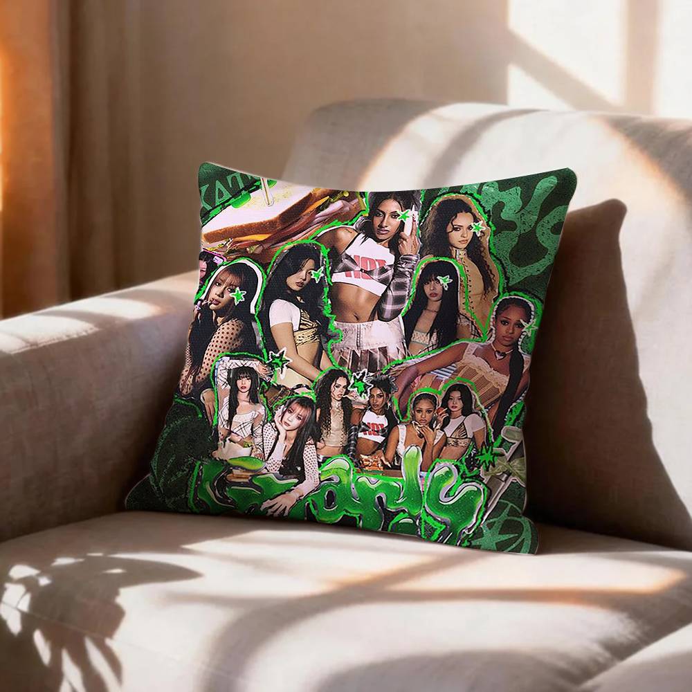 COOL Kpop Band KKatseye Pillow Case Pattern Printed Pillowcase For Living Room Sofa Cushion Cover