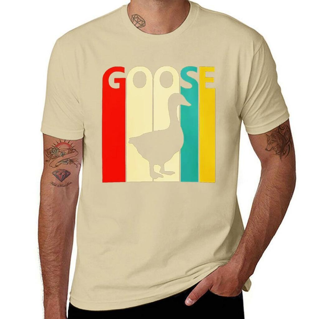 Goose Band T-Shirt Anime Clothes Cute Tops for a Boy Oversizeds Mens Graphic T-shirts Hip Hop