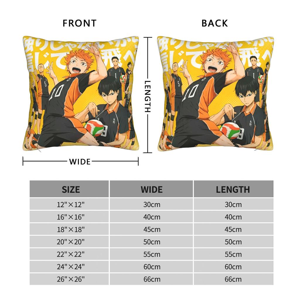 Oikawa Haikyuu Anime Pillowcase Cushion Cover Decorative Bokuto Volleyball  Pillow Case Cover Bedroom Square