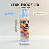 1PC Sunglasses Golden Retriever 750ml Color Plastic Sports Water Bottle Leakproof Flip Straw Lid Suitable for Sports Office Home Use