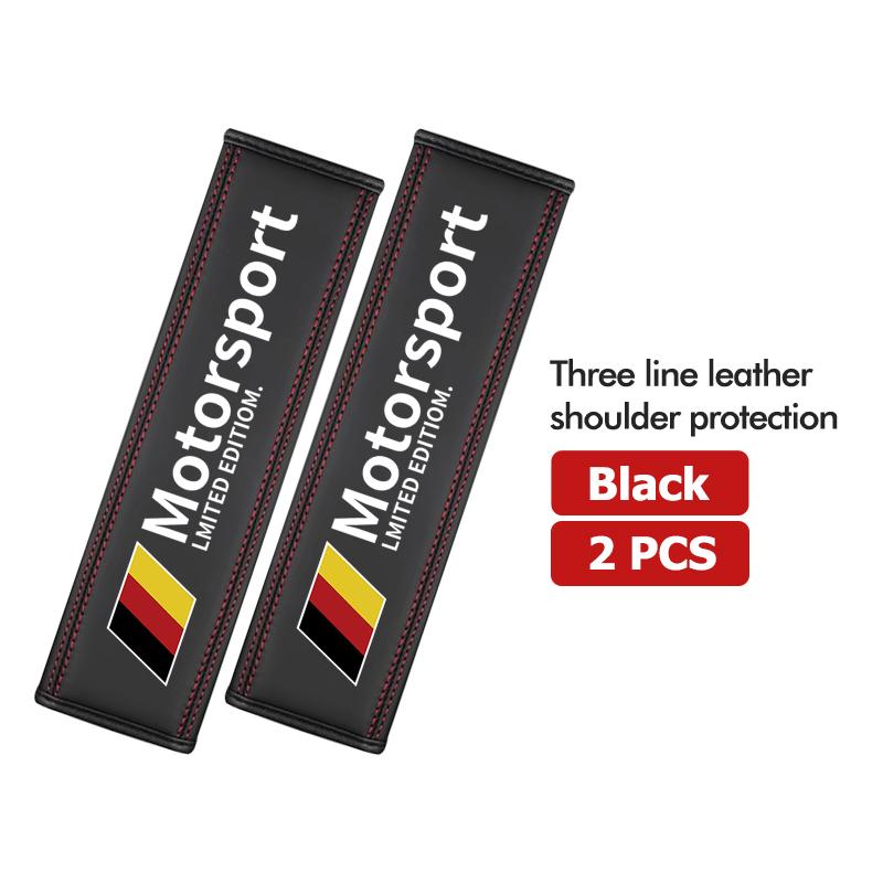 Leather Car Seat Safety Belt Shoulder Protection Padding For BMW M Performance E84 F10 F20 F15 F25 iX iX1 iX2 iX3 iX5 iX7