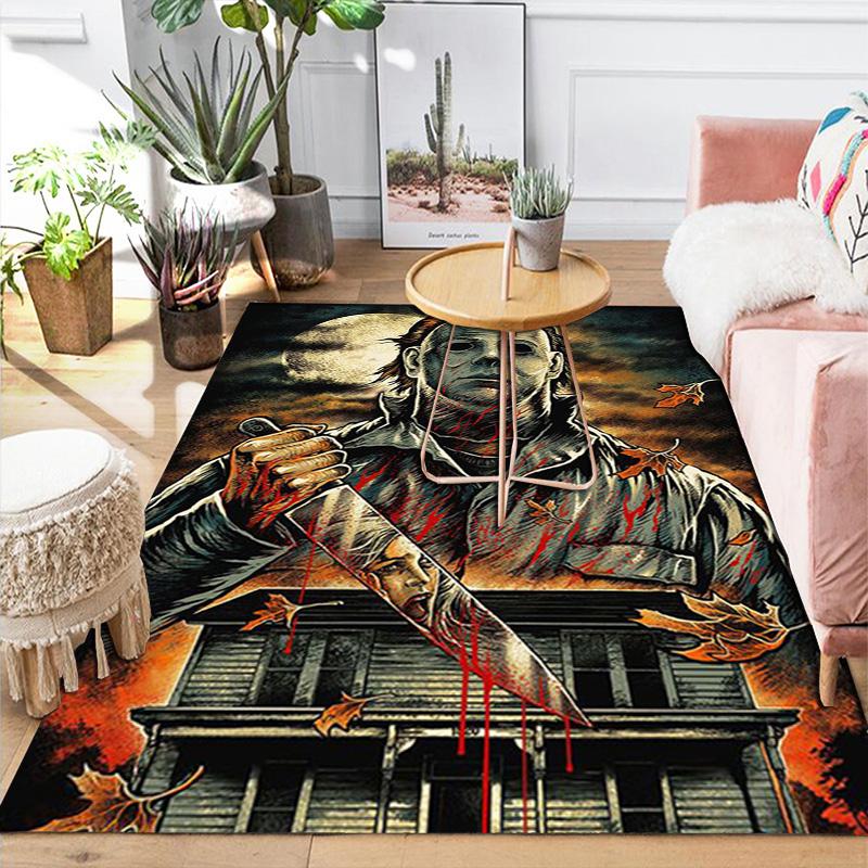 Michael Myers Rug Floor Mat for Living Room or Bedroom Soft and Comfortable Carpet a Gift for Birthday and Holiday.SFF0917415