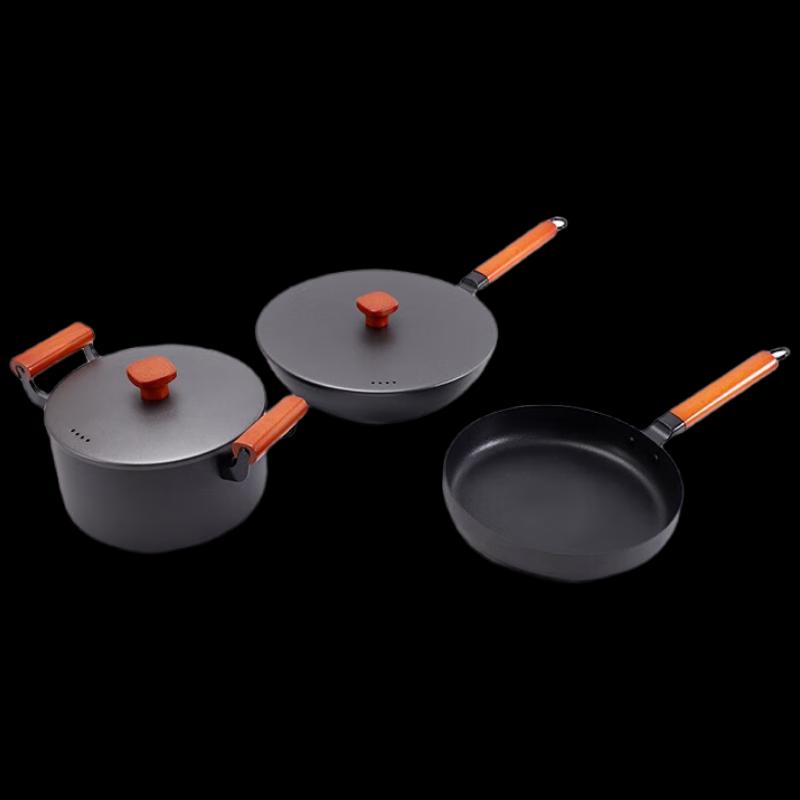 Wrought Iron 3-Piece Cookware Set