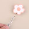 Cute Flower Retractable Badge Reel Chest Card Easy Pull Buckle For Nurse Doctor Student ID Card Holder Office School Supplies