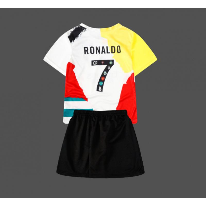 

2 Real Madrid Riyadro jersey 252 Barcelona Manchester City C Ronaldo children s football jersey set jersey Size 14 (85-95)