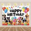 Birthday party decorations, cat, dog, happy animal, children's family backdrop, studio props2383