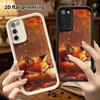 Phone Case: 2D Flat Samsung Galaxy A34 A35 M05 M06 S20 S22 S21 FE Plus 5G Tiered Protective Case, Sleeping Red Fox, Christmas and Halloween Gift