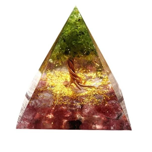 Baum des Lebens Orgonit Chakra Pyramide Gesunde Kristalle Energie Reiki Multiplikator Amethyst Meditation Glück Reichtum Stein